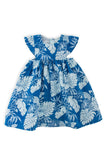 Linen Kids Dress Blue