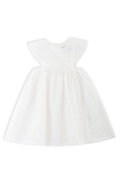 Linen Kids Dress White