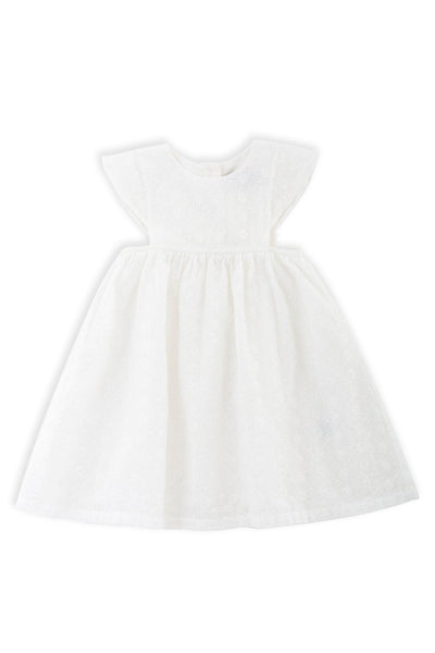 Linen Kids Dress White