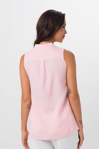 Shanghai Linen Shirt Pink