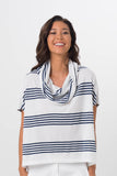 Kanoya Cowl Neck T-Shirt White - By The Sea Bali