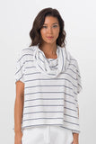 Kanoya Cowl Neck T-Shirt White - By The Sea Bali