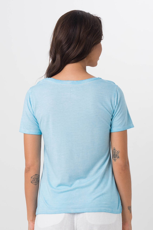 Basic V-Neck T-Shirt Light Blue - By The Sea Bali