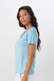Basic V-Neck T-Shirt Light Blue - By The Sea Bali