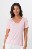 Basic V-Neck T-Shirt Pink - By The Sea Bali